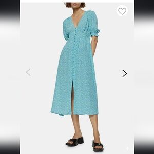 Mango Floral Midi dress Size Large